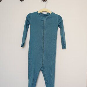 Teal Unisex Zippered Sleeper from Primary 100% Organic Cotton Size 24M